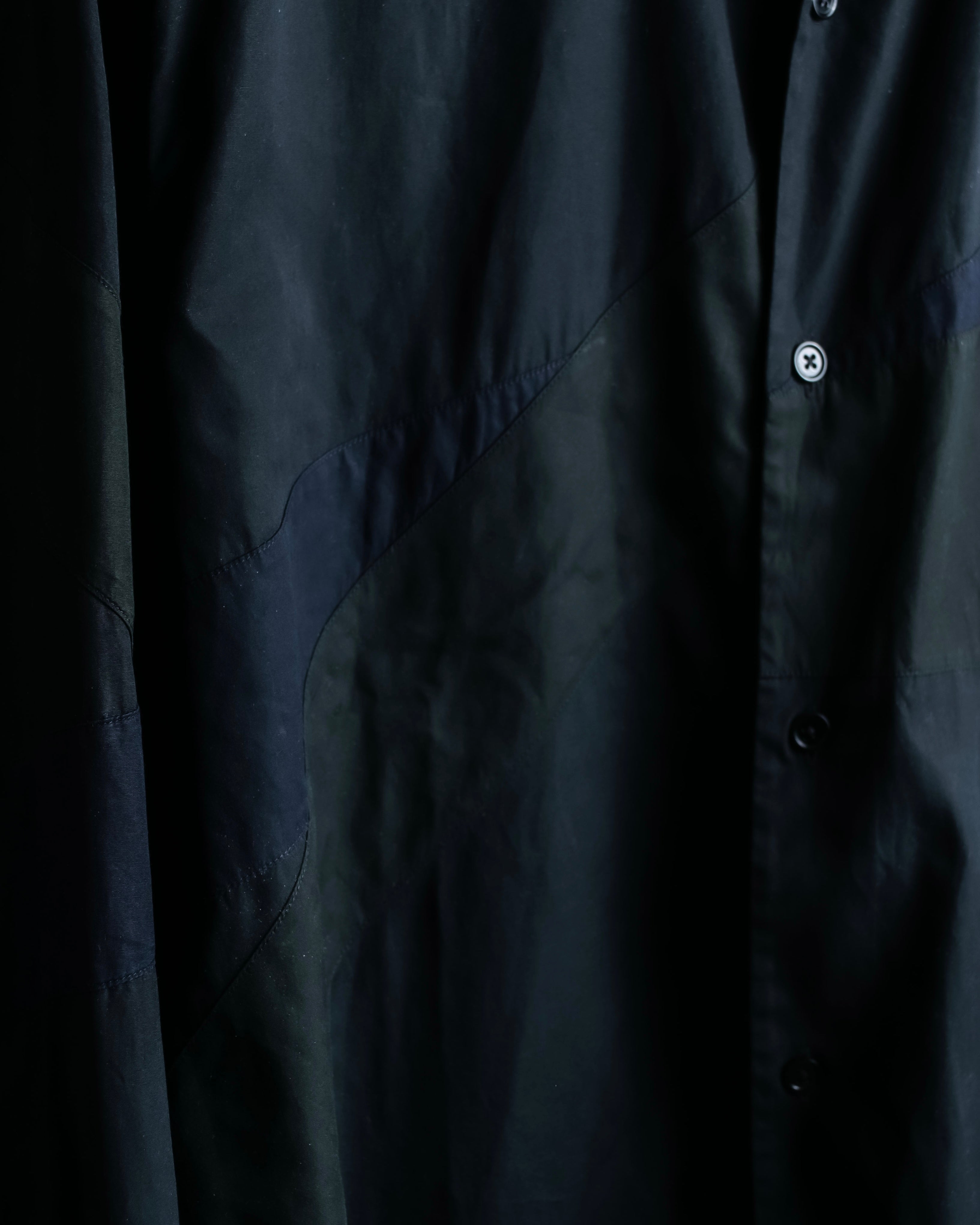 "HERMES" Tone-on-tone shadow check shirt