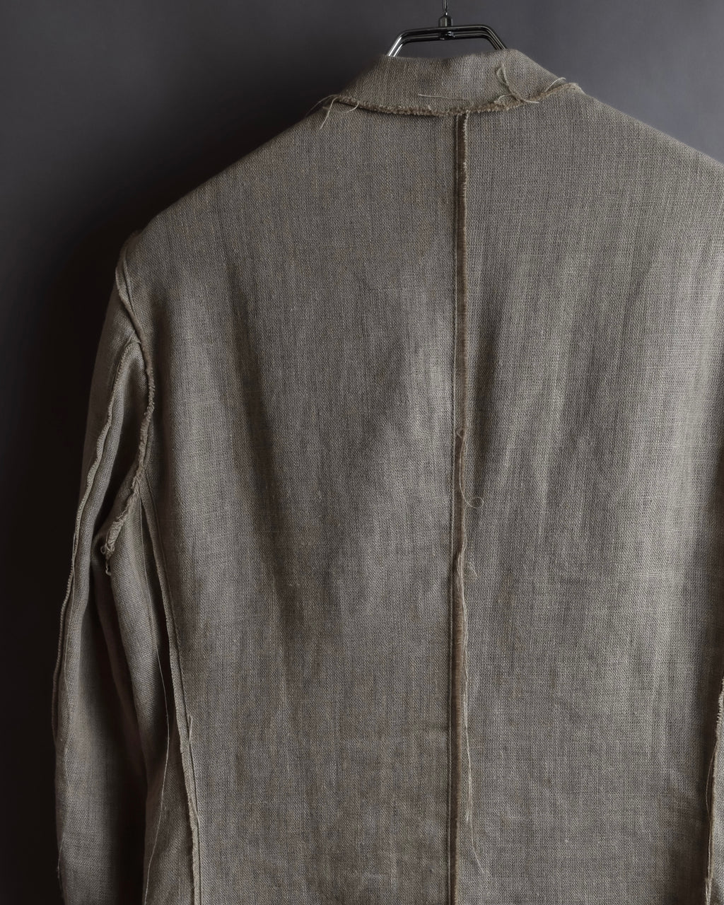 "Dolce & Gabbana" Raw edge frayed linen tailored jacket
