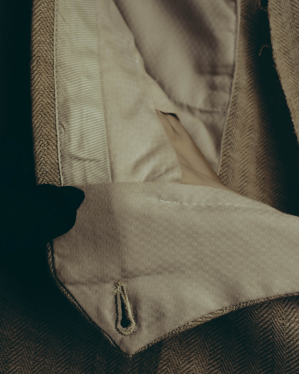 -SPECIAL- “HERMES” 80’s-90’s Herringbone linen suit set
