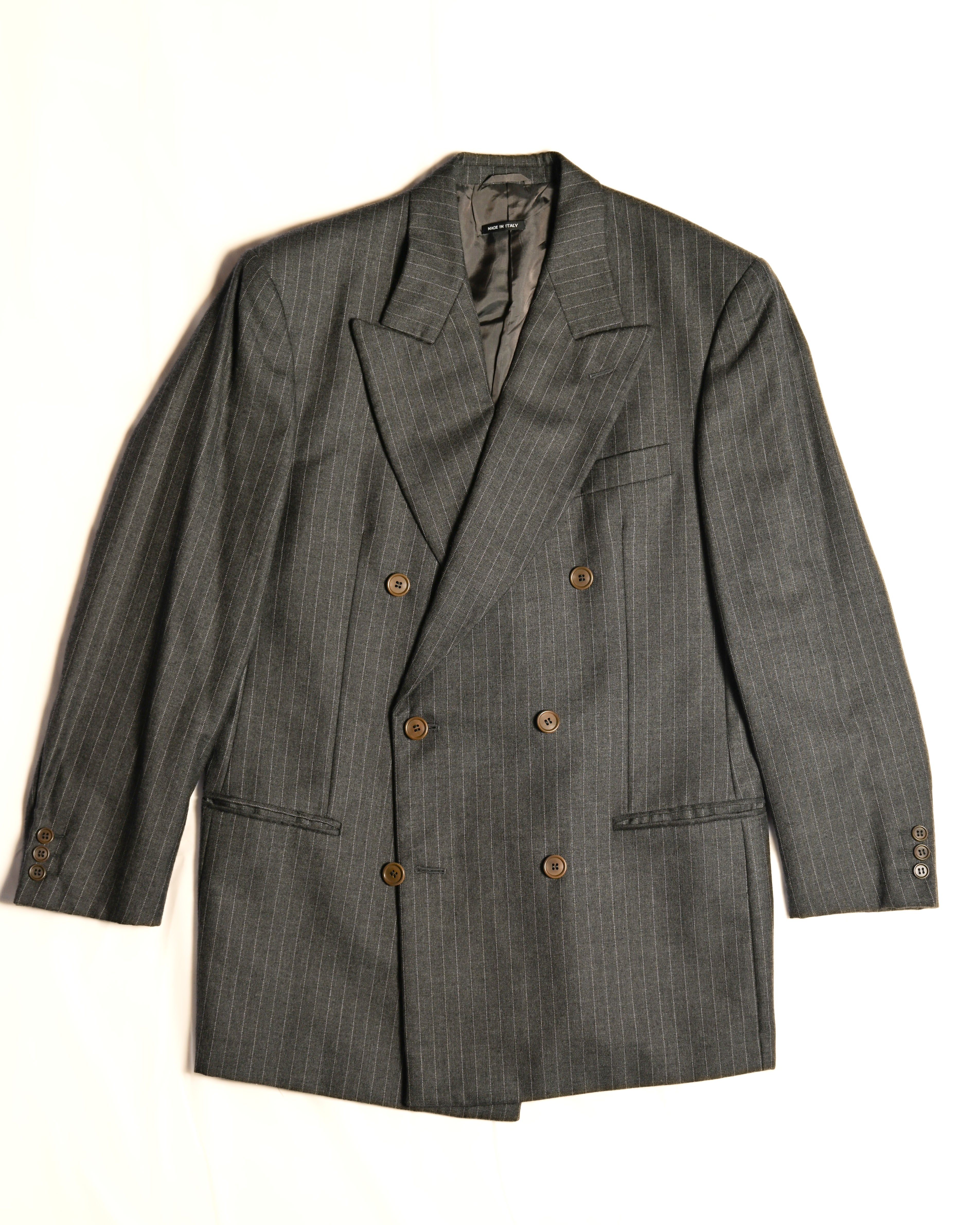 GIORGIO ARMANI / Oversized Pinstripe Set-Up Gray