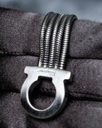 "Ferragamo" Gancini motif five row bracelet