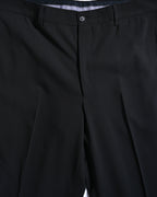 GIORGIO ARMANI/ Virgin Wool Straight Trousers Black
