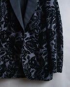 "GUCCI" Floral patterned lamé tailored jacket"