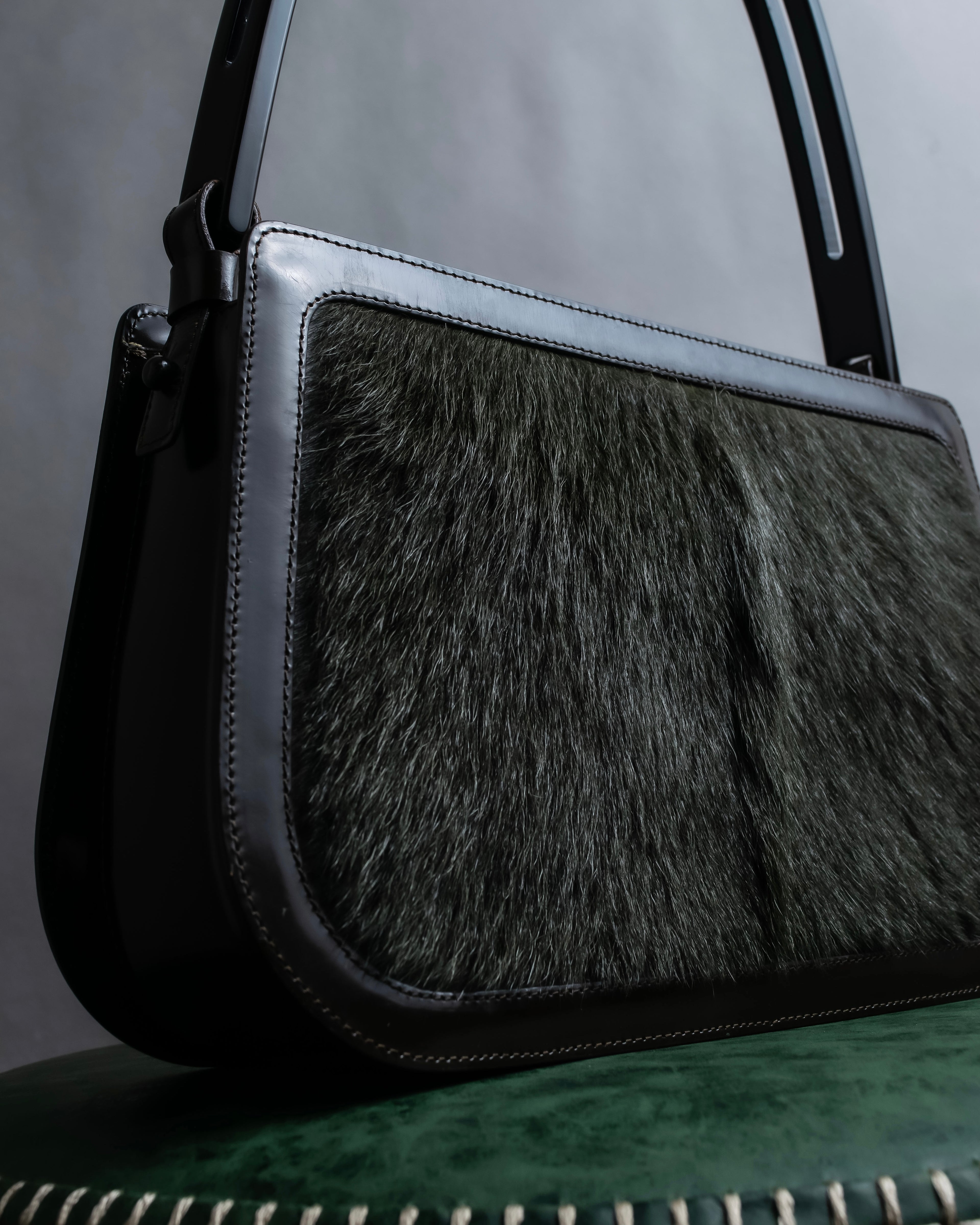 "CELINE" 2000's Made of pony leather one-handle bag