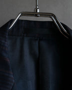 "BURBERRYS" Micro check pattern metal button blazer