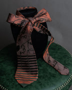 "JEAN PAUL GAULTIER HOMME" Drawing camouflage design silk neck tie