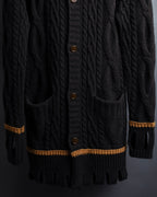 "Vivienne Westwood" Orb logo engraved cable knit cardigan