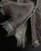 "Dolce &amp; Gabbana" Mouton &amp; knit combination design coat