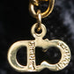 "Christian Dior" Heart motif zirconia gold pendant