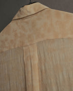 "FENDI" 80's-90's Draped rayon jacquard shirt