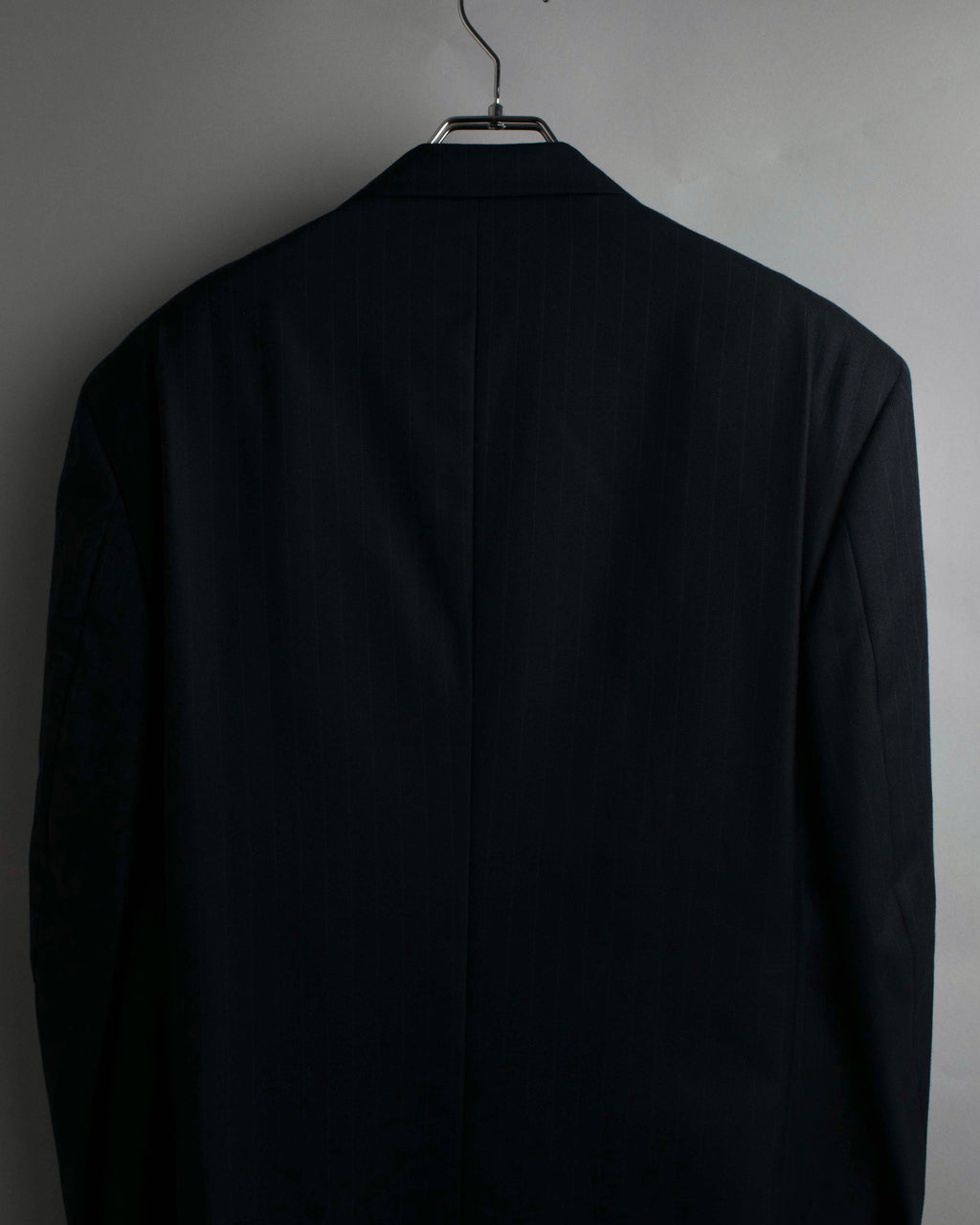 "YVES SAINT LAURENT" 00's shadow stripe pattern beautiful tailoring set up