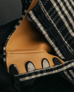 -SPECIAL- "Maison Margiela"2015's Tabi striped fabric ankle boots