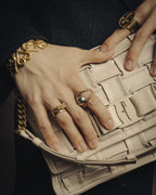 -SPECIAL- “Yves Saint Laurent” 80’s-90’s Hammered gold heart motif bracelet