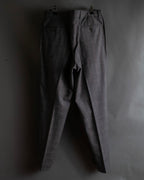 "HERMES" Heather gray cashmere blend slacks