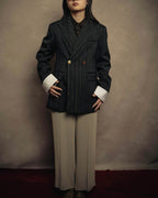 -SPECIAL-“SAINT LAURENT” 18's- Modern pinstripe double breasted jacket