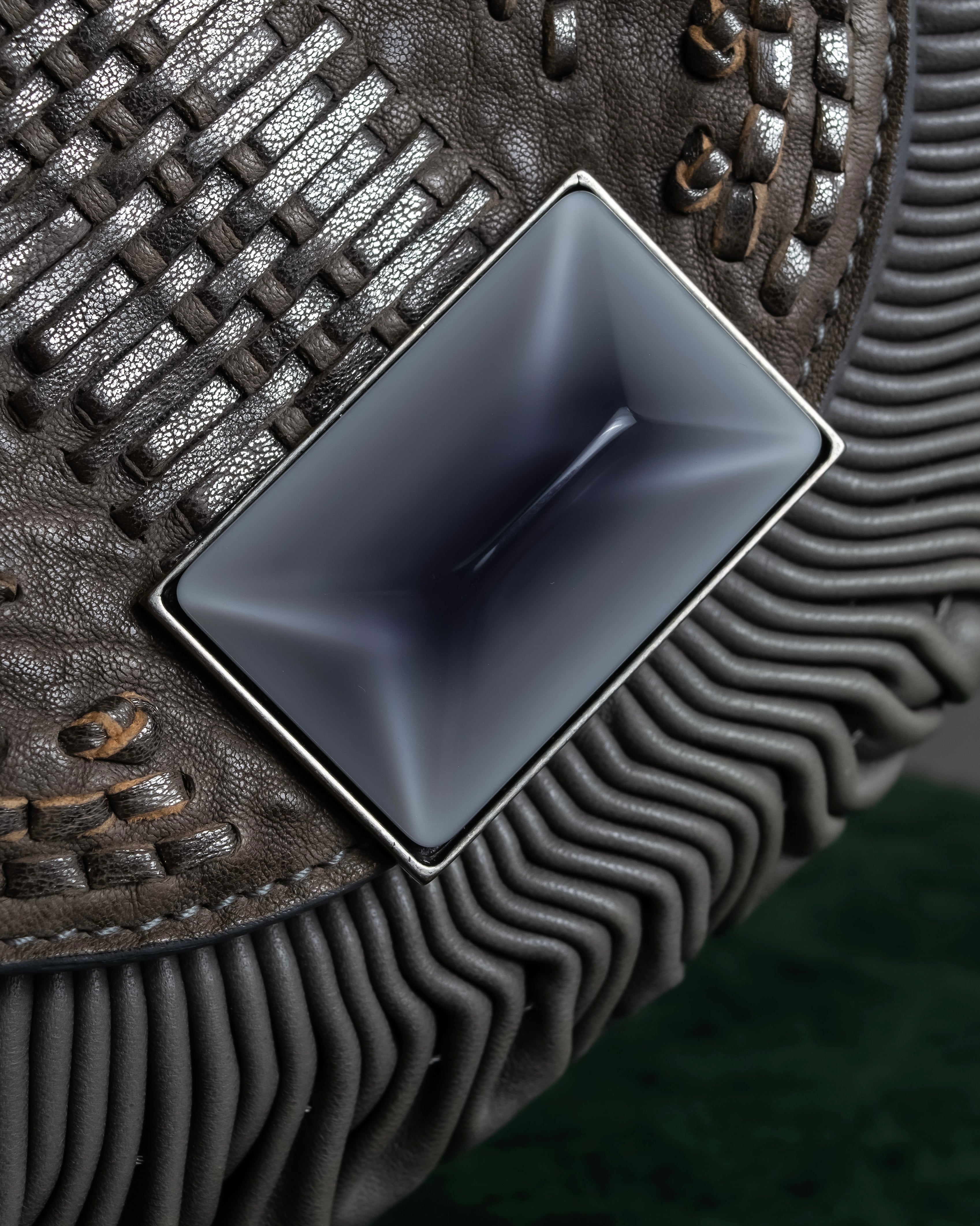 "Christian Dior" John Galliano period Gathering design leather hand bag