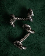 “HERMES” 1970–80s Double knot silver cufflinks