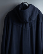 "YVES SAINT LAURENT" Metal toggle design melton wool duffel coat