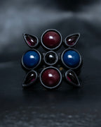 "LOUIS VUITTON"　Geometric color stone ring