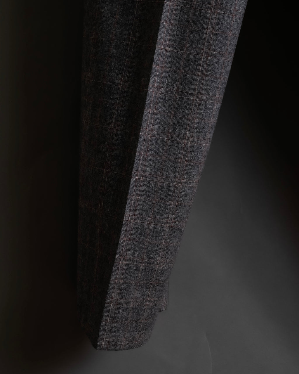 "HERMES" Heather gray cashmere blend slacks