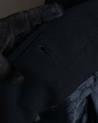 "GUCCI" 90's Beautiful draping fly-front tailored jacket