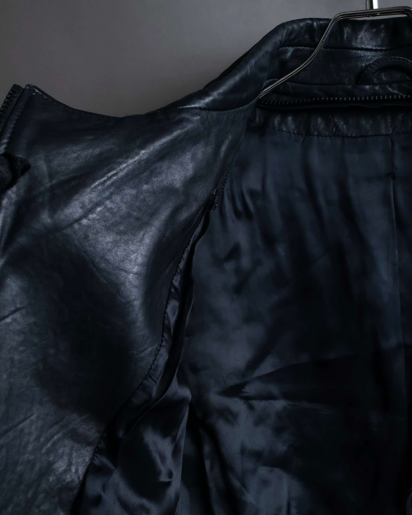 "Acne" Beautiful shape genuine leather double riders jacket