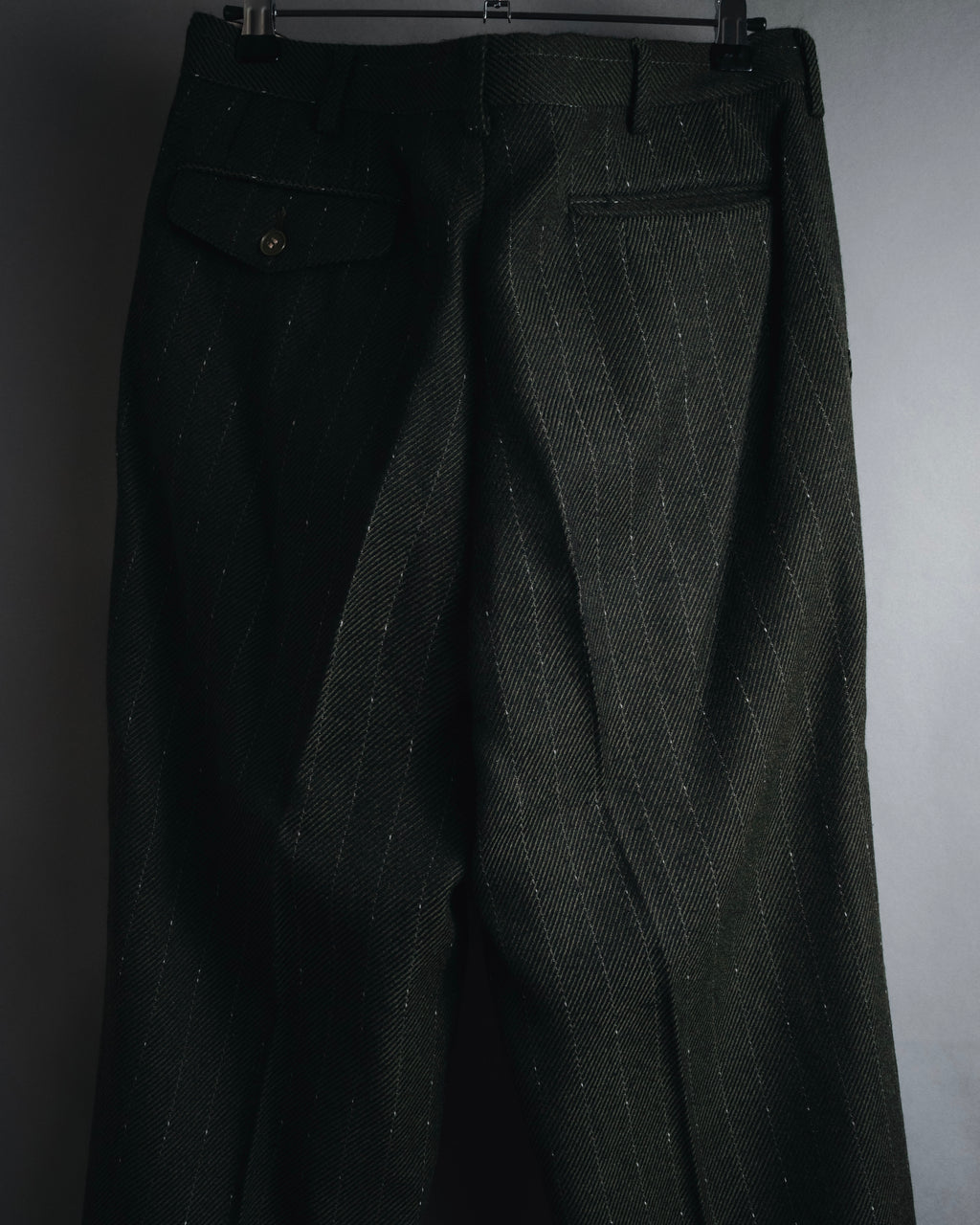 "Yves Saint Laurent diffusion hommes" 80’s-90’s structured glitter pinstripe wool suit set-up