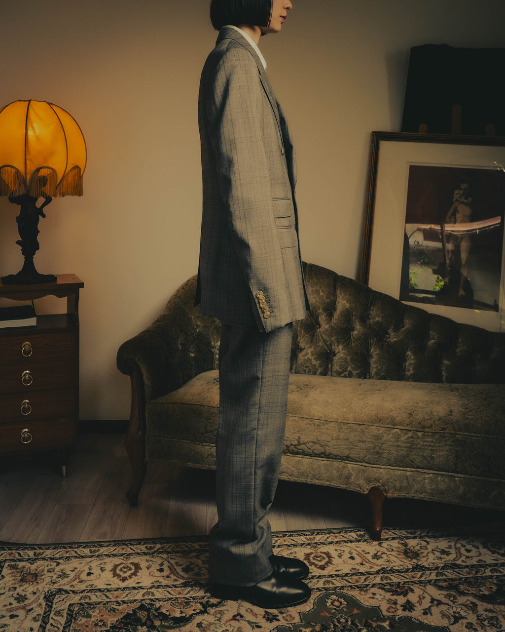 -SPECIAL- “GUCCI” 2019-2021 Glen check double-breasted wool suit