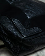 “Balenciaga”  navy cavas xs hand bag