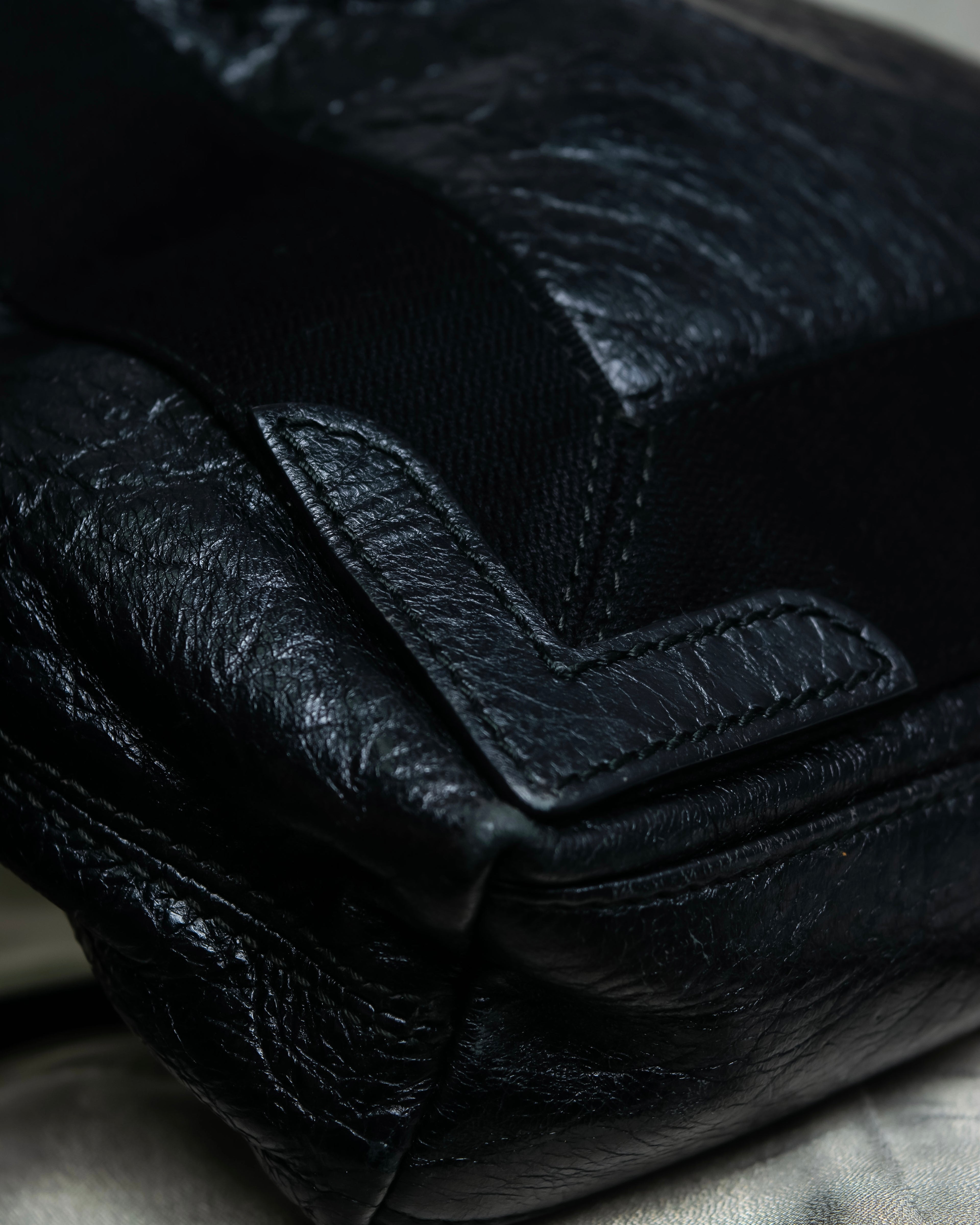 “Balenciaga”  navy cavas xs hand bag