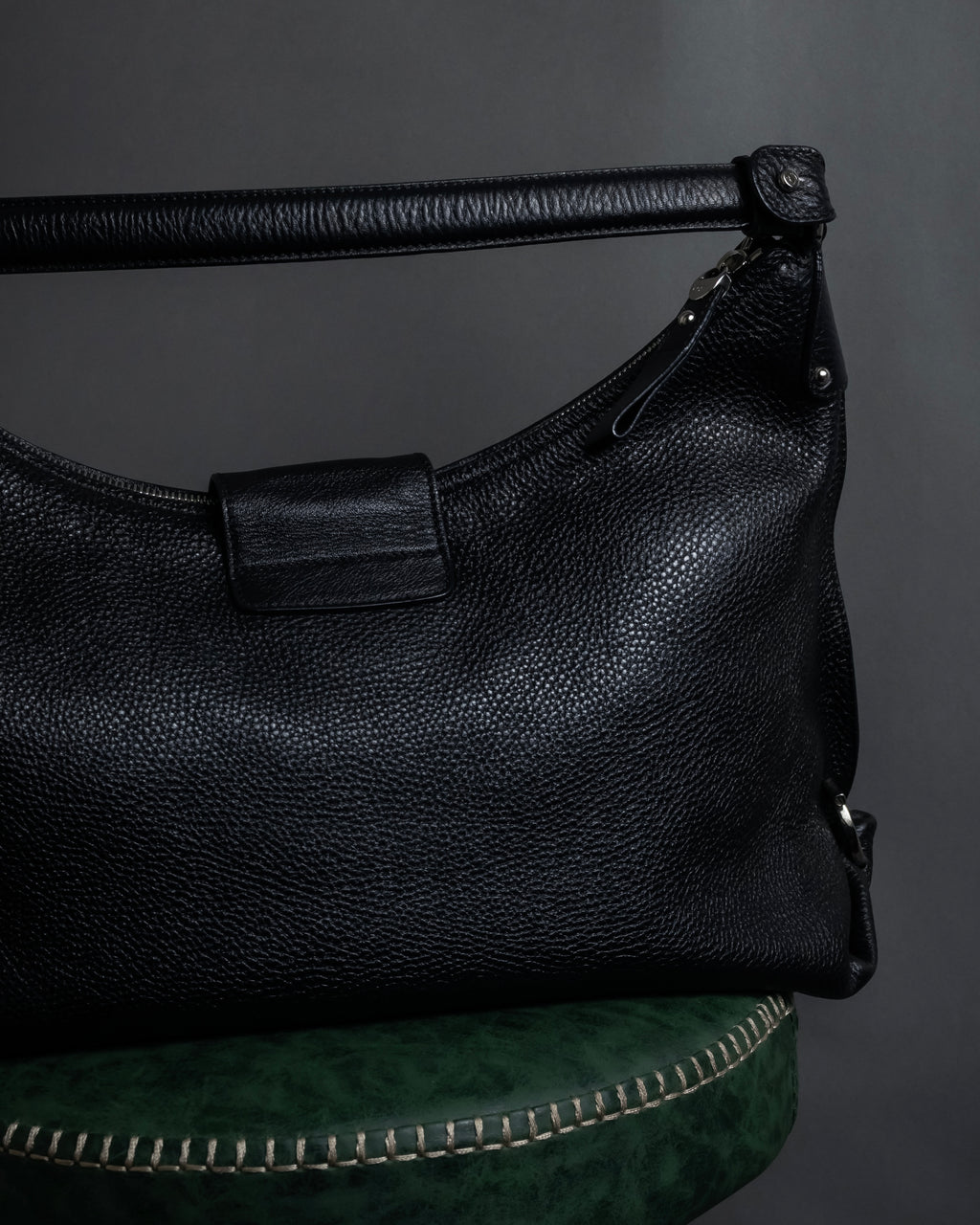 "Salvatore Ferragamo" Gancini motif draping leather bag