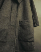 “BALENCIAGA” 00’s-10’s Wool angora wide-lapel coat
