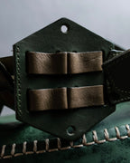 "ISSEY MIYAKE" Hexagonal part design braided leather belt