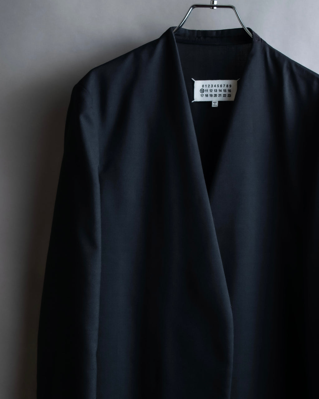 "MAISON MARGIELA" 20AW No-collar design wool tailored jacket
