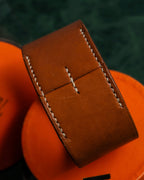 "HERMES" Camel brown color leather bangle
