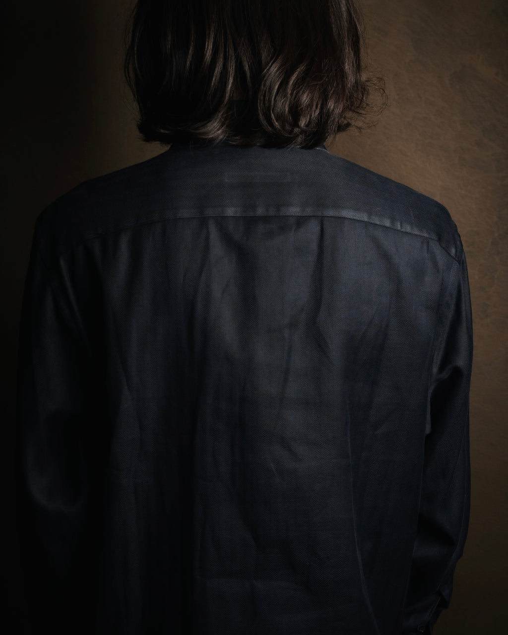 "GUCCI" 2008-2010 Herringbone wide collar dress shirt