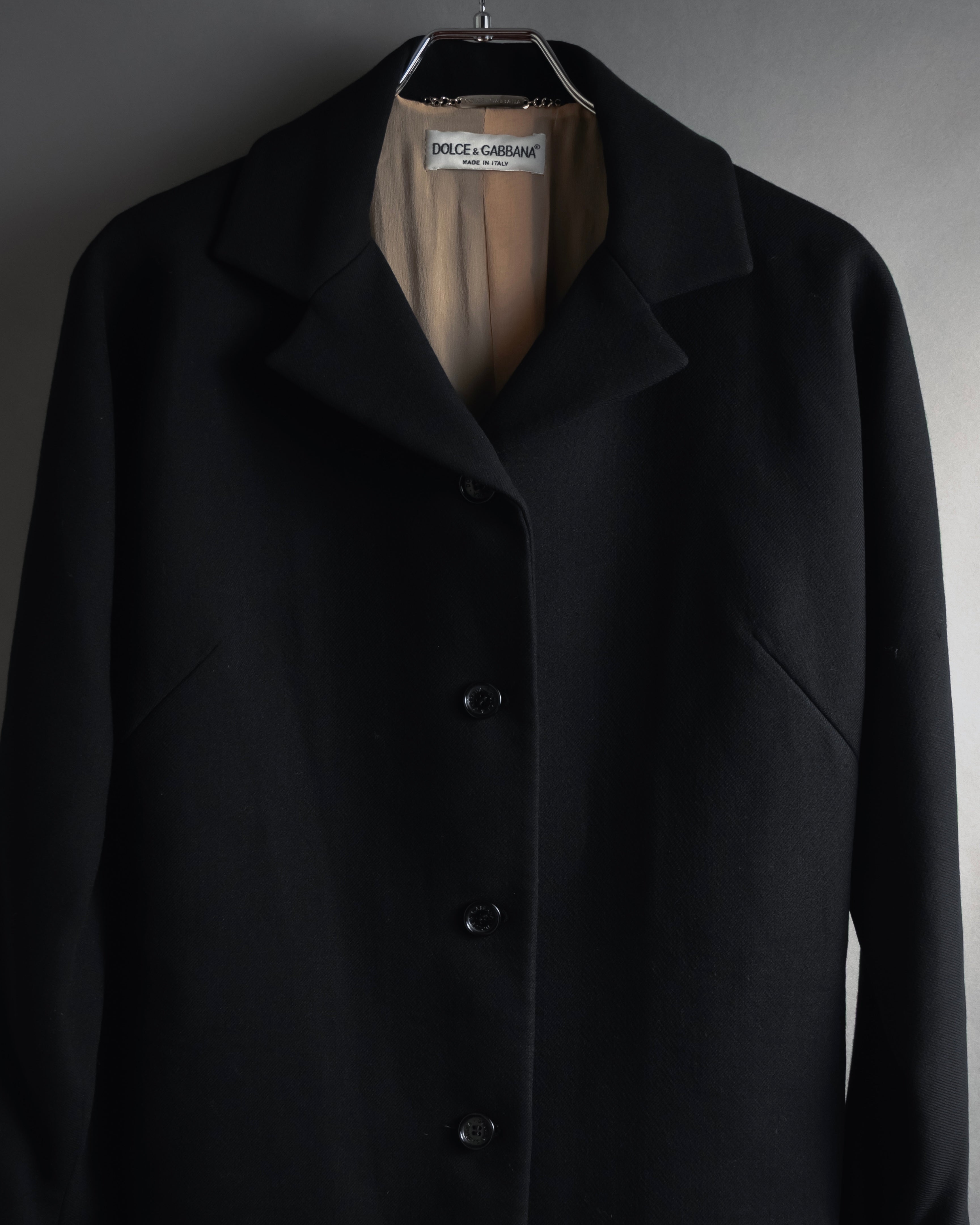 Abrigo de lana de sastrería minimalista de los años 90-00 de Dolce & Gabbana