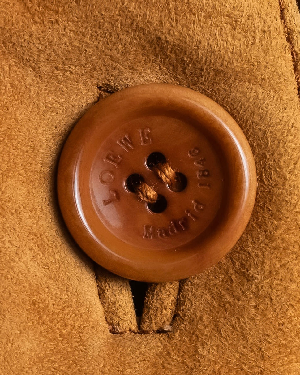 "LOEWE" Out pocket detail oversized suede jacket