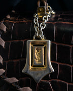 "YVES SAINT LAURENT" Crocodile pattern stitching handbag