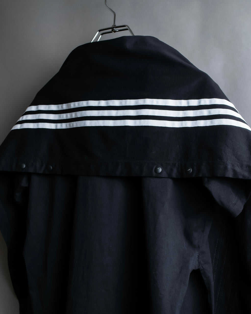 "Y-3" Asymmetrical three-stripes wrap dress