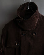 "Barbour" Wide ribbed corduroy maxi-length trench coat