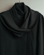 -SPECIAL- "SAINT LAURENT PARIS" 10's Fluid silk scarf-neck blouse