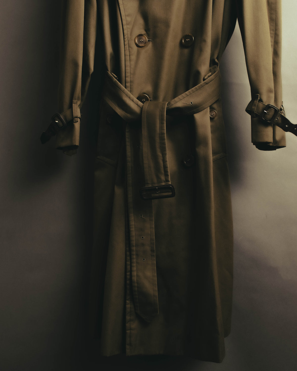 “Burberrys” 80’s Heritage check long trench coat