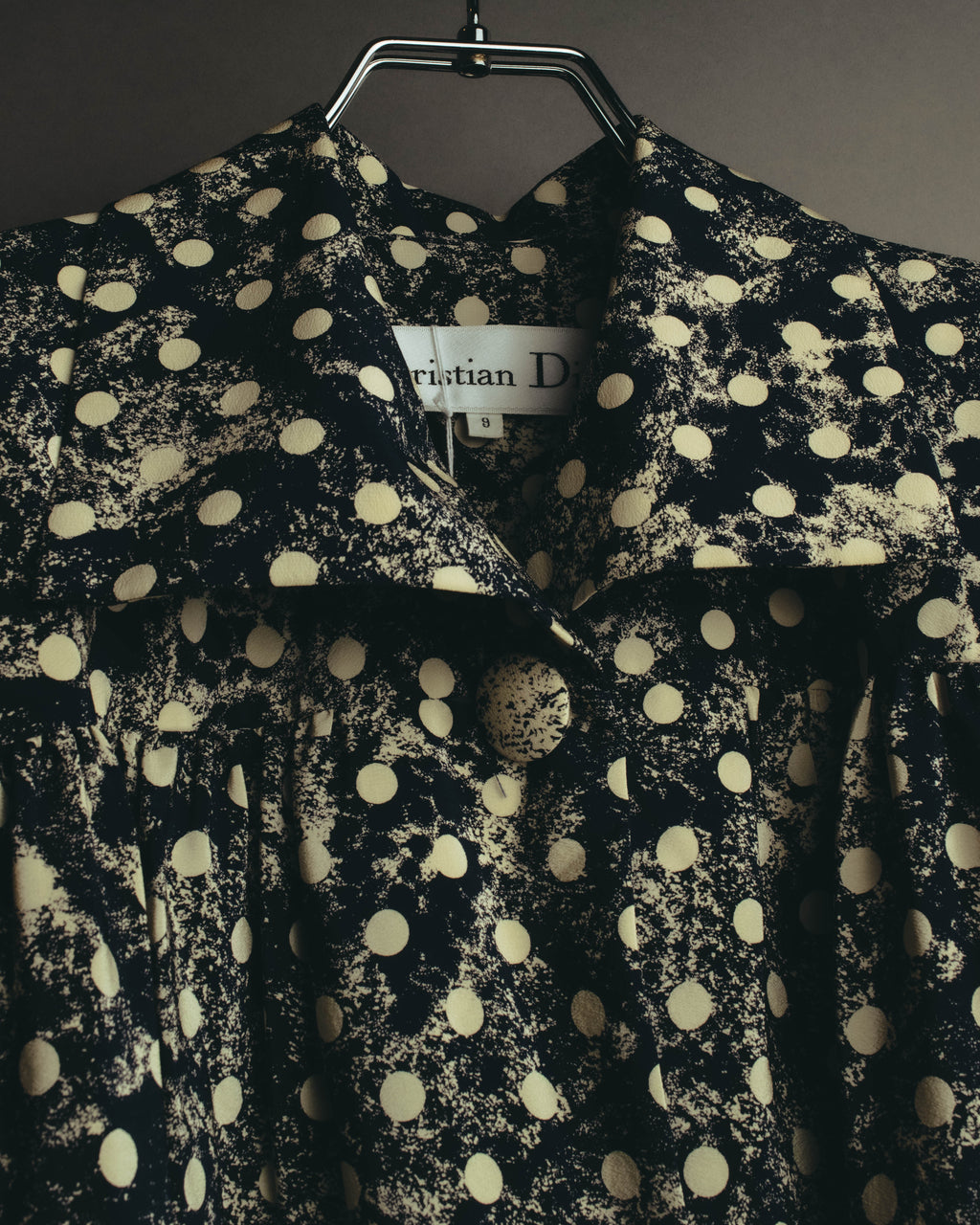 "Christian Dior" 80's-90's Elegant printed silk blouse
