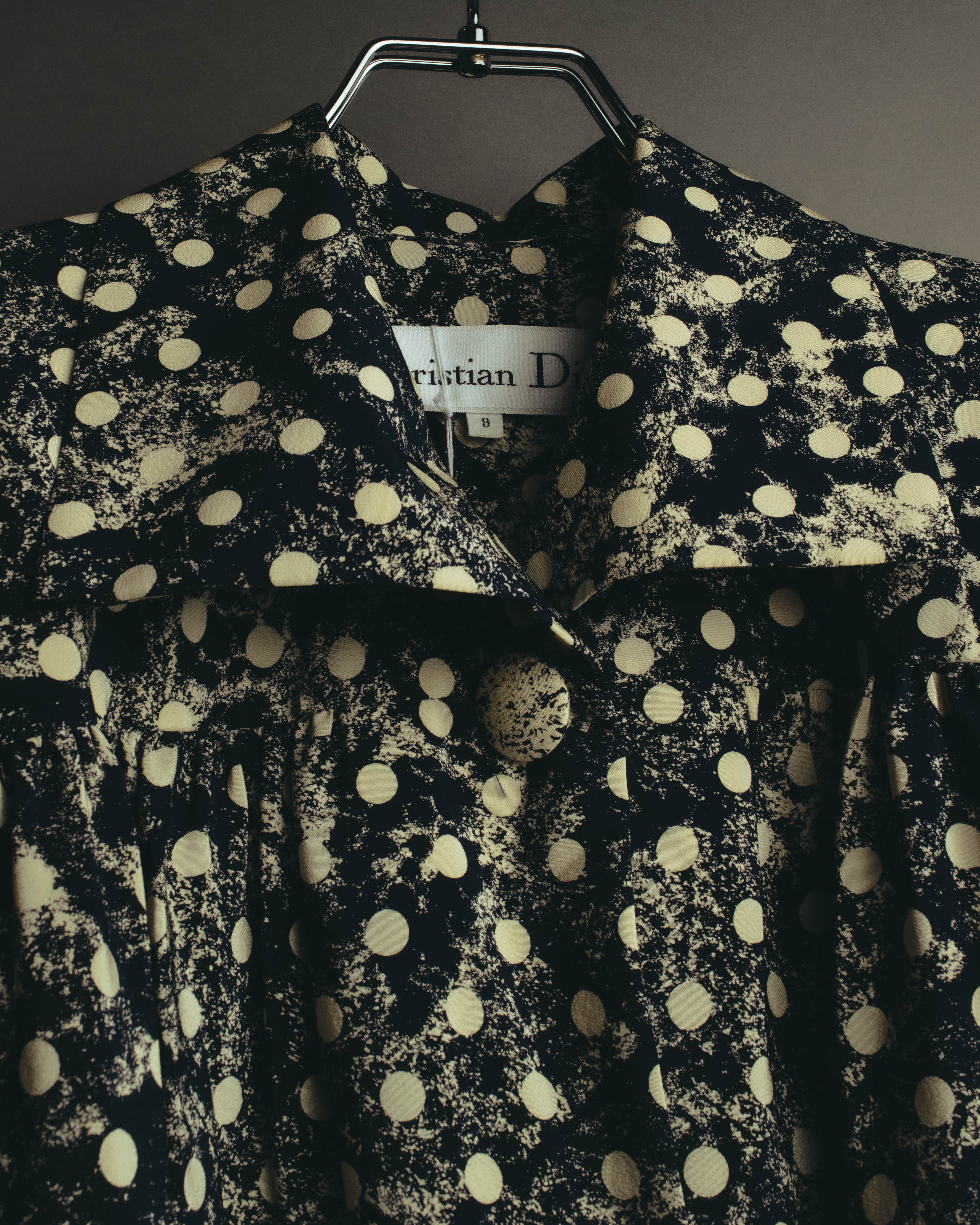 "Christian Dior" 80's-90's Elegant printed silk blouse
