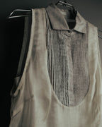 -SPECIAL- “Brunello Cucinelli” 00’s-10’s Sheer layered sleeveless tunic dress