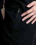 "HELMUT LANG" Zipper design sharp angle cutaway jacket