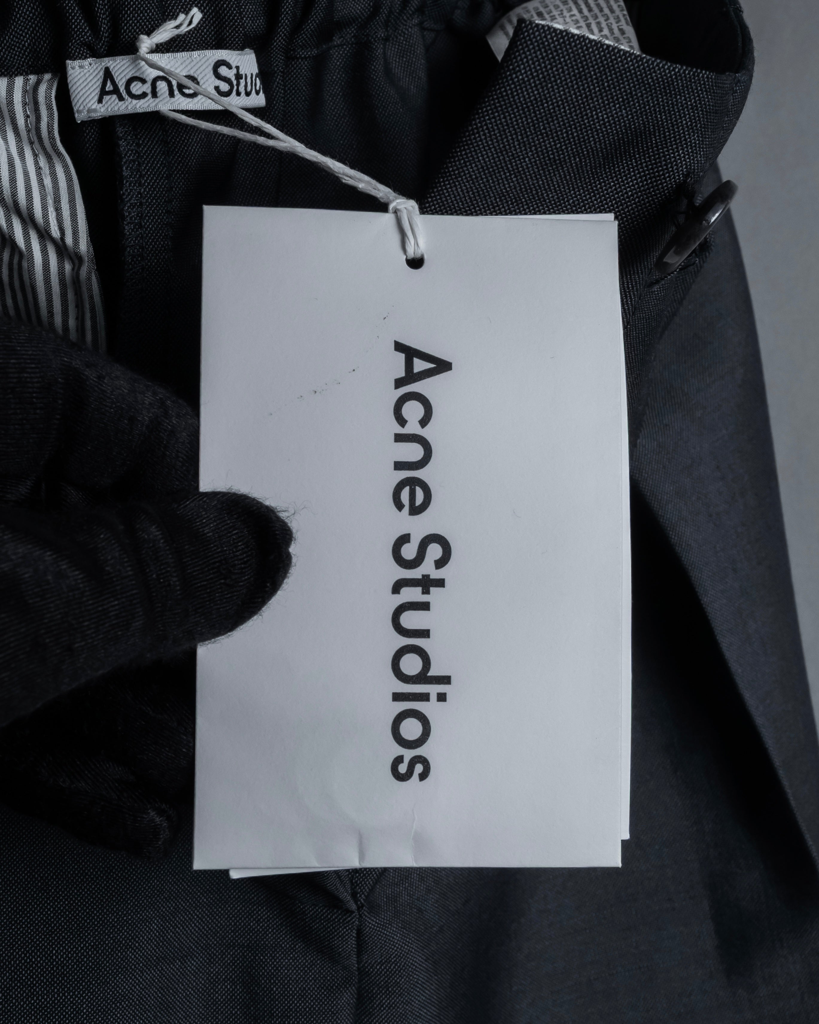 "Acne Studios" Button fly design wide straight slacks