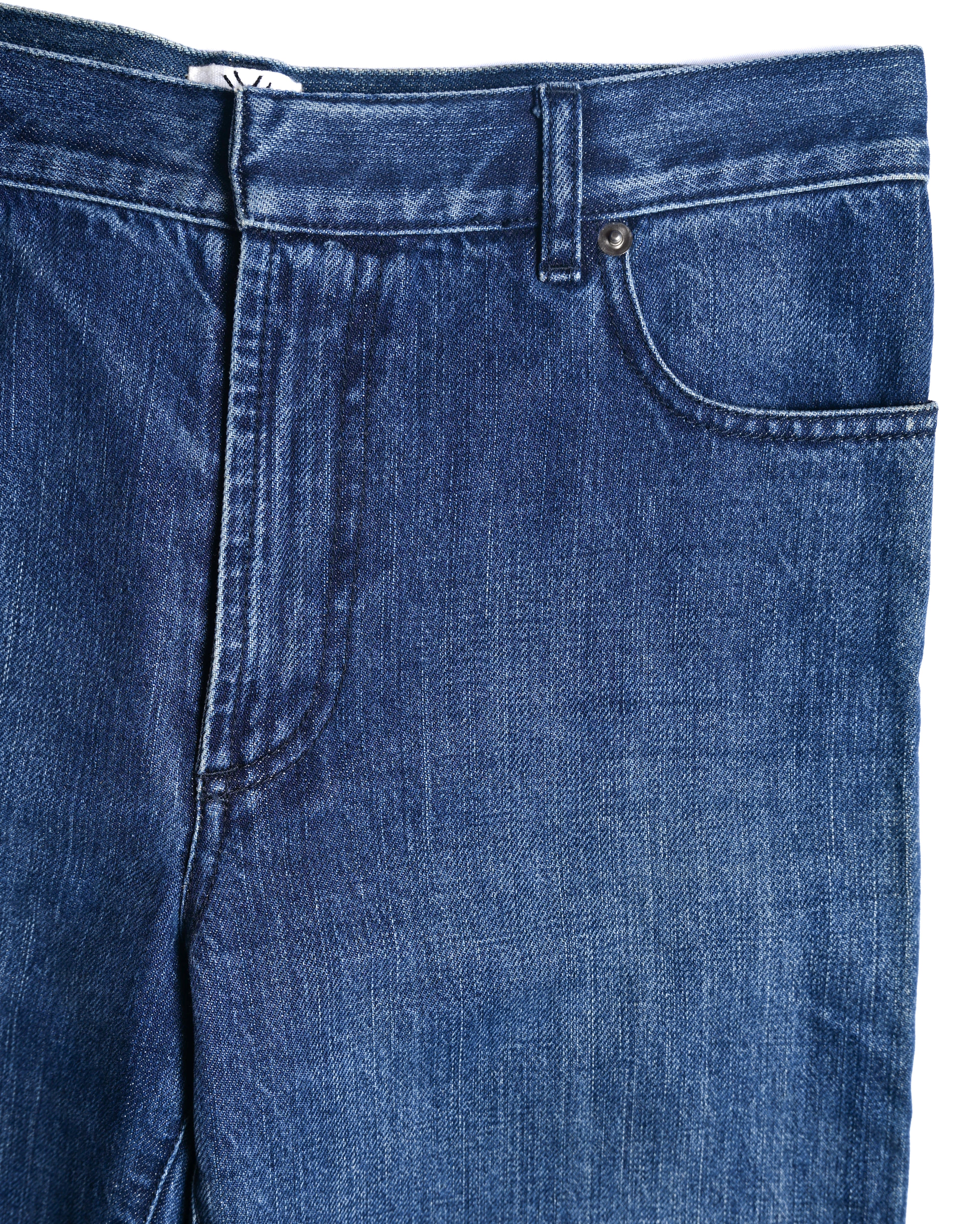 Christian Dior/ Cut Out Hem Straight Silhouette Denim