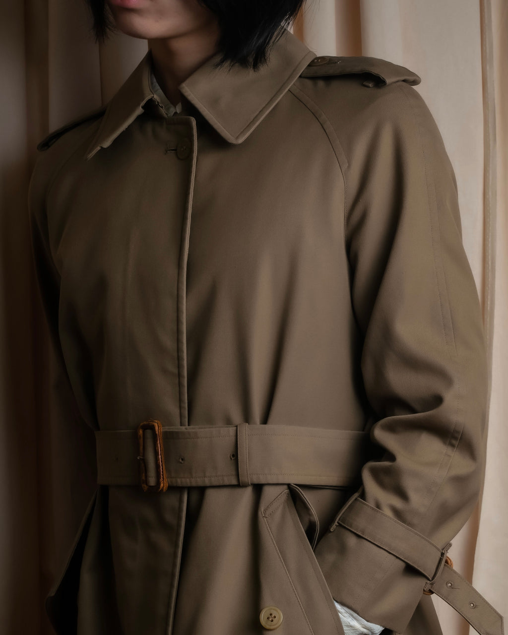 "Burberrys" Water-repellent cotton soutien colour trench coat